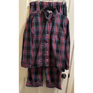 WOMEN'S MEDIUM J CREW PAJAMA SET IN STEWART TARTAN PLAID PJS